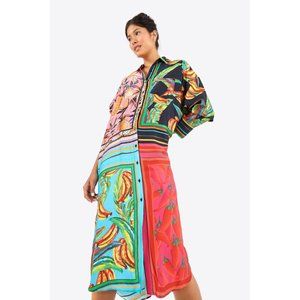 FARM Rio Mixed Scarves Shirtdress